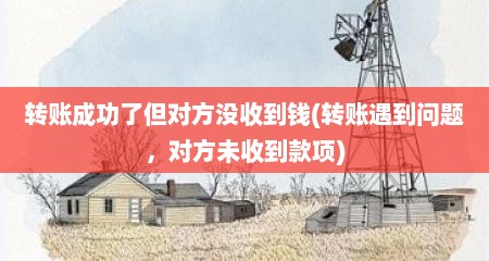 转账成功了但对方没收到钱(转账遇到问题，对方未收到款项)
