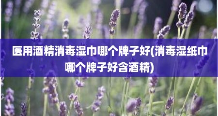 医用酒精消毒湿巾哪个牌子好(消毒湿纸巾哪个牌子好含酒精)