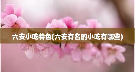 六安小吃特色(六安有名的小吃有哪些)