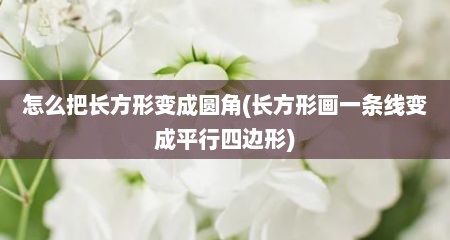 怎么把长方形变成圆角(长方形画一条线变成平行四边形)