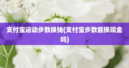 支付宝运动步数换钱(支付宝步数能换现金吗)