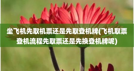 坐飞机先取机票还是先取登机牌(飞机取票登机流程先取票还是先换登机牌呢)