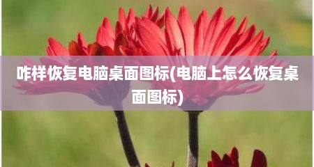 咋样恢复电脑桌面图标(电脑上怎么恢复桌面图标)