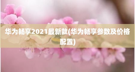 华为畅享2021最新款(华为畅享参数及价格配置)