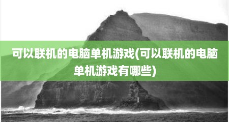 可以联机的电脑单机游戏(可以联机的电脑单机游戏有哪些)