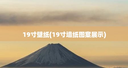 19寸壁纸(19寸墙纸图案展示)