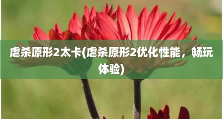 虐杀原形2太卡(虐杀原形2优化性能，畅玩体验)