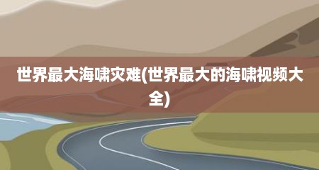 世界最大海啸灾难(世界最大的海啸视频大全)