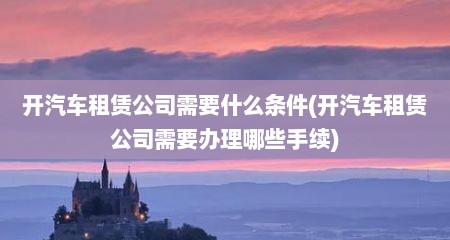 开汽车租赁公司需要什么条件(开汽车租赁公司需要办理哪些手续)