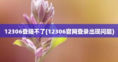 12306登陆不了(12306官网登录出现问题)