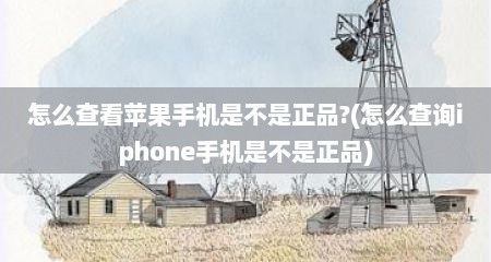 怎么查看苹果手机是不是正品?(怎么查询iphone手机是不是正品)