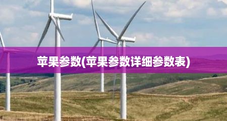 苹果参数(苹果参数详细参数表)