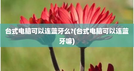 台式电脑可以连蓝牙么?(台式电脑可以连蓝牙嘛)