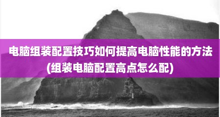 电脑组装配置技巧如何提高电脑性能的方法(组装电脑配置高点怎么配)