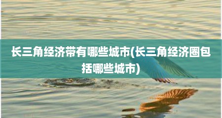 长三角经济带有哪些城市(长三角经济圈包括哪些城市)
