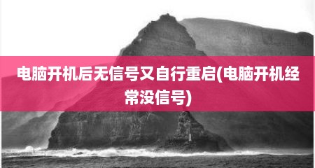 电脑开机后无信号又自行重启(电脑开机经常没信号)