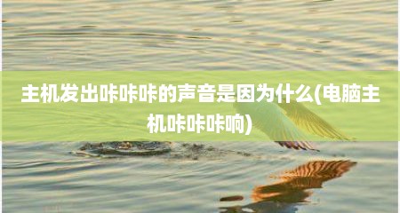 主机发出咔咔咔的声音是因为什么(电脑主机咔咔咔响)