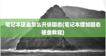 笔记本硬盘怎么升级固态(笔记本增加固态硬盘教程)