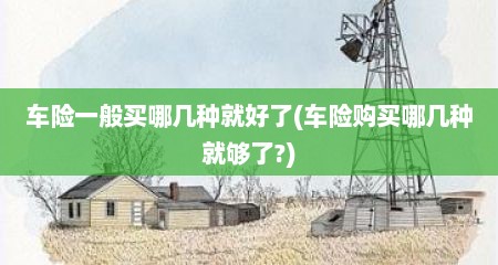 车险一般买哪几种就好了(车险购买哪几种就够了?)