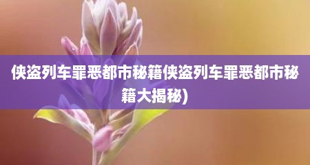 侠盗列车罪恶都市秘籍侠盗列车罪恶都市秘籍大揭秘)