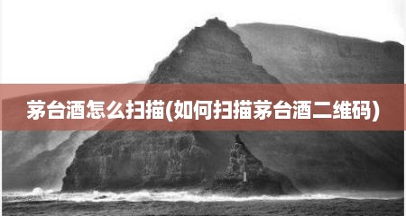 茅台酒怎么扫描(如何扫描茅台酒二维码)
