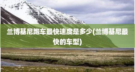 兰博基尼跑车最快速度是多少(兰博基尼最快的车型)