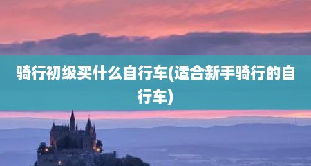 骑行初级买什么自行车(适合新手骑行的自行车)