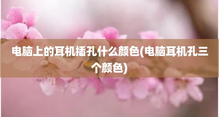 电脑上的耳机插孔什么颜色(电脑耳机孔三个颜色)