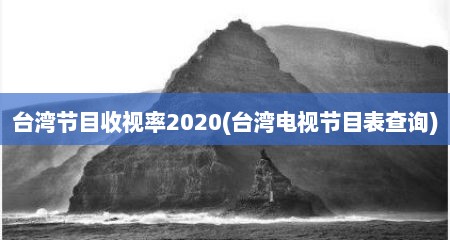 台湾节目收视率2020(台湾电视节目表查询)