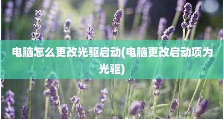 电脑怎么更改光驱启动(电脑更改启动项为光驱)