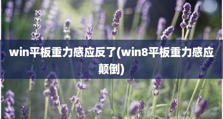win平板重力感应反了(win8平板重力感应颠倒)
