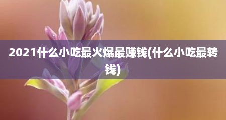 2021什么小吃最火爆最赚钱(什么小吃最转钱)