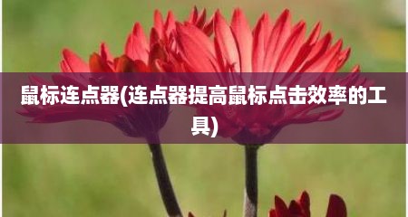 鼠标连点器(连点器缇高鼠标点击效率的工具)