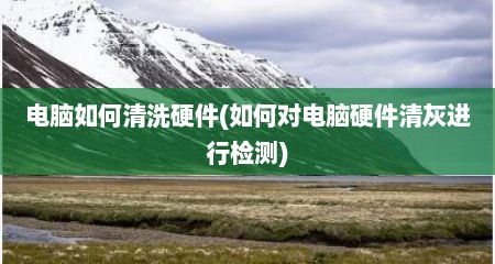 电脑如何清洗硬件(如何对电脑硬件清灰进行检测)