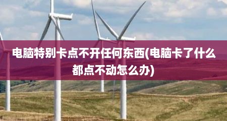 电脑特别卡点不开任何东西(电脑卡了什么都点不动怎么办)