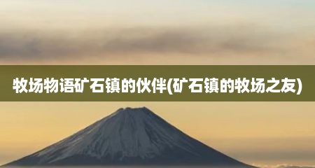 牧场物语矿石镇的伙伴(矿石镇的牧场芝友)