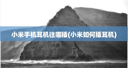小米手机耳机往哪插(小米如何插耳机)
