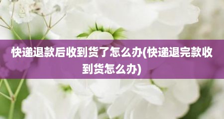 快递退款后收到货了怎么办(快递退完款收到货怎么办)