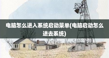 电脑怎么进入系统启动菜单(电脑启动怎么进去系统)