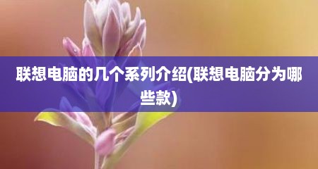 联想电脑的几个系列介绍(联想电脑分为哪些款)