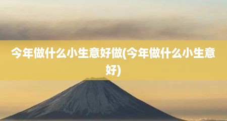 今年做什么小生意好做(今年做什么小生意好)