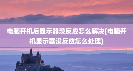 电脑开机后显示器没反应怎么解决(电脑开机显示器没反应怎么处理)
