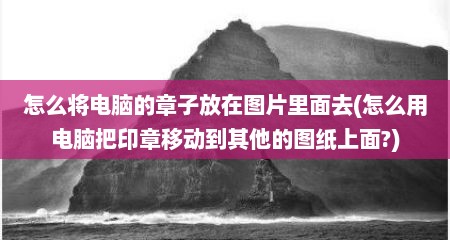 怎么将电脑的章子放在图片里面去(怎么用电脑把印章移动到其他的图纸上面?)