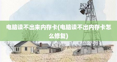 电脑读不出来内存卡(电脑读不出内存卡怎么修复)