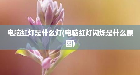 电脑红灯是什么灯(电脑红灯闪烁是什么原因)