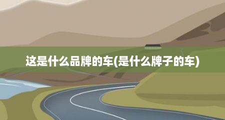 这是什么品牌的车(是什么牌子的车)