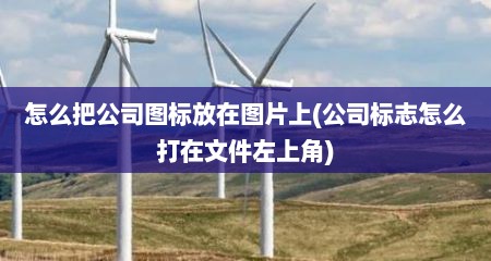 怎么把公司图标放在图片上(公司标志怎么打在文件左上角)