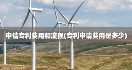 申请专利费用和流程(专利申请费用是多少)