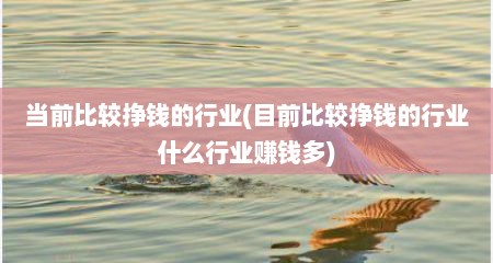 当前比较挣钱的行业(目前比较挣钱的行业什么行业赚钱多)