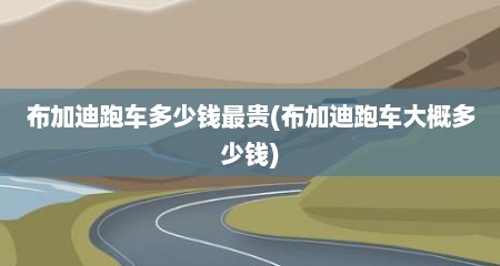 布加迪跑车多少钱最贵(布加迪跑车大概多少钱)